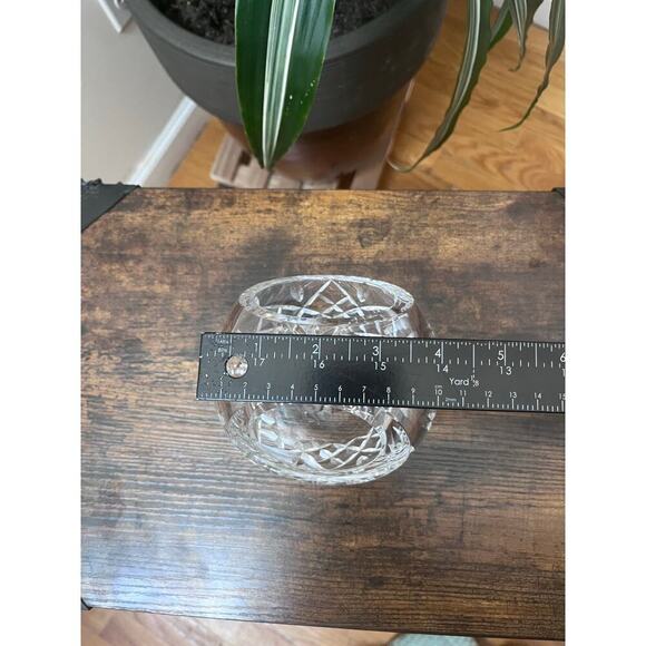 Waterford Clear Etched Crystal Basket With Handle No Box Center Piece - Picture 8 of 12